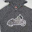 Felpa con cappuccio e zip grafica Harley-Davidson vintage grigio scuro | Felpa da motociclista Y2K