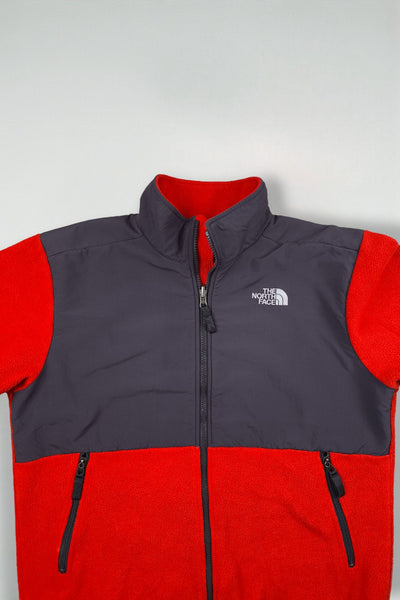 Giacca in pile vintage The North Face Polartec Denali, rosso/carbone | Abbigliamento outdoor Y2K