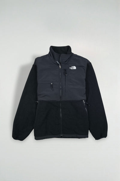 Giacca in pile Denali con cerniera intera The North Face vintage, nera | Abbigliamento da esterno per attività all'aria aperta