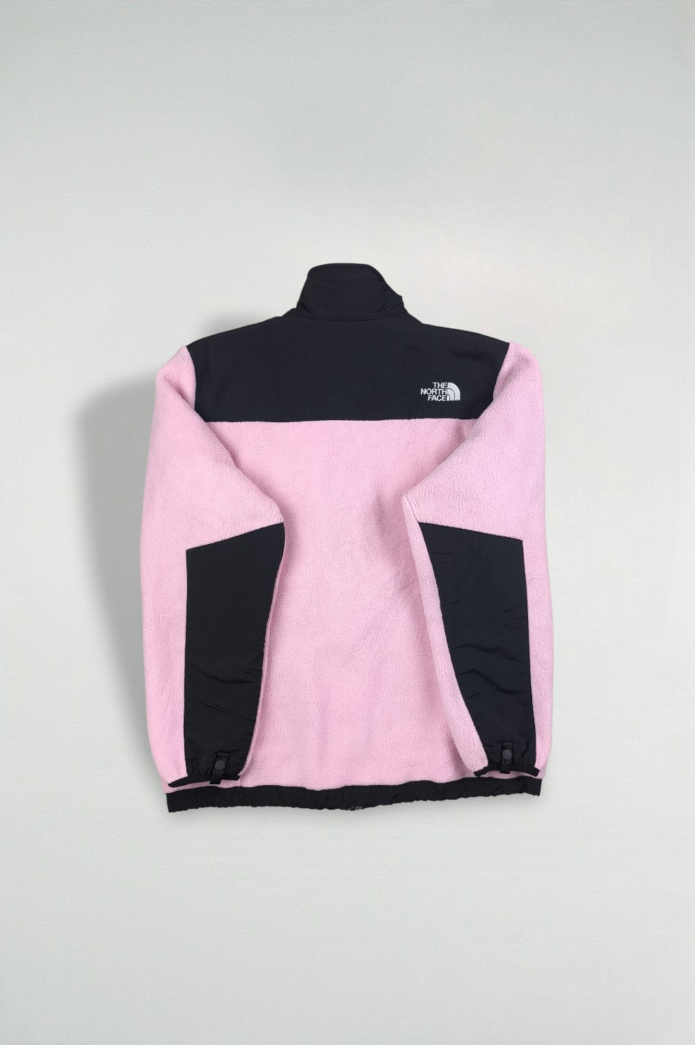 Giacca in pile Polartec Denali The North Face Vintage per ragazze, rosa e nera | Abbigliamento outdoor Y2K