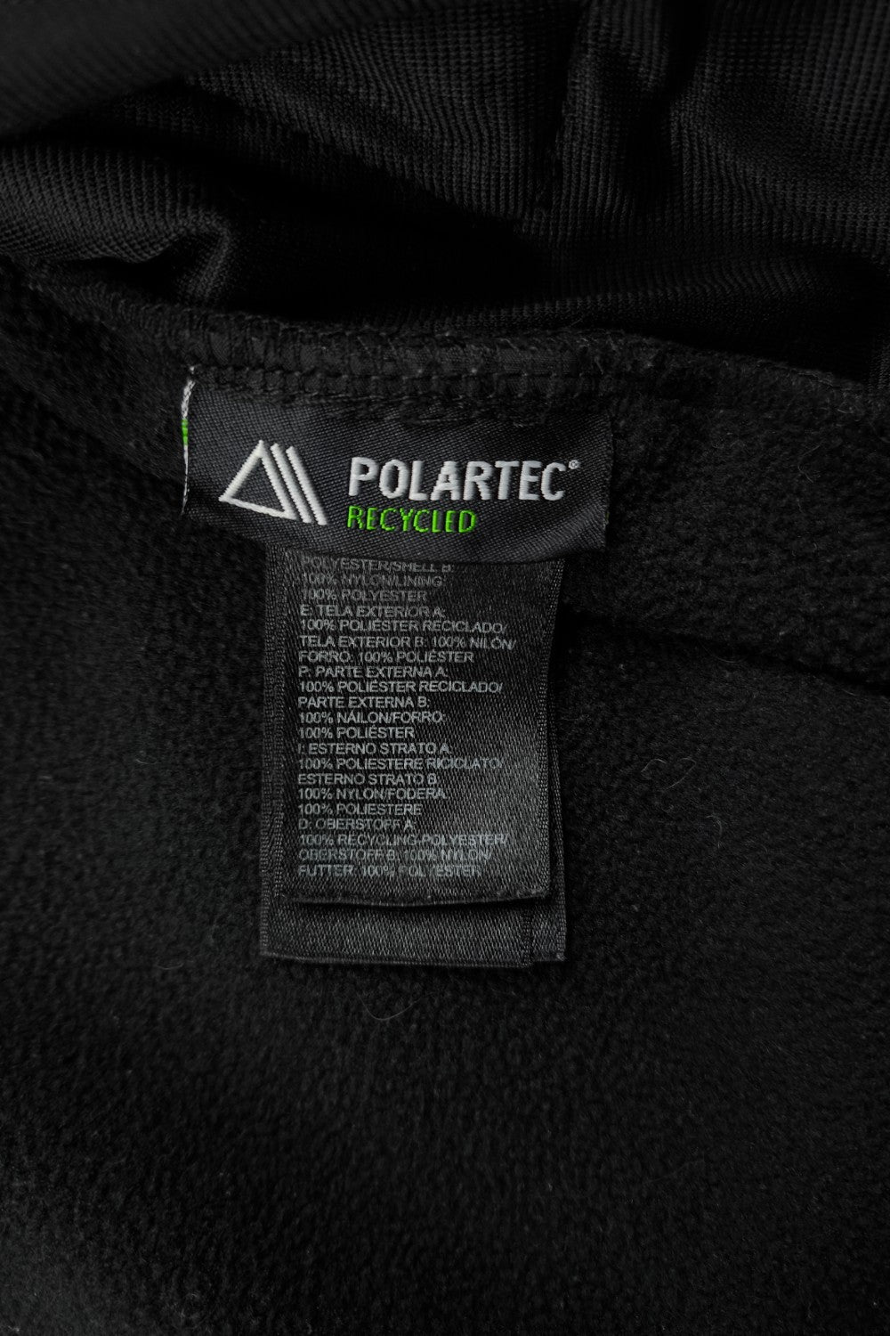 Giacca vintage in pile The North Face Polartec Full Zip Denali nera/grigia | Abbigliamento outdoor anni 2000