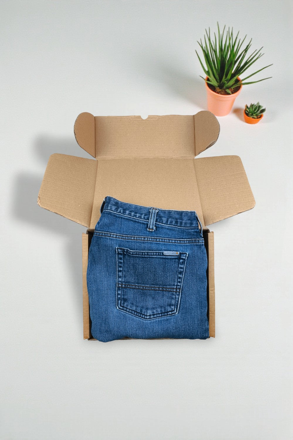 Jeans Carhartt Original Fit di seconda mano, modello dritto, blu | Modern Workwear Denim