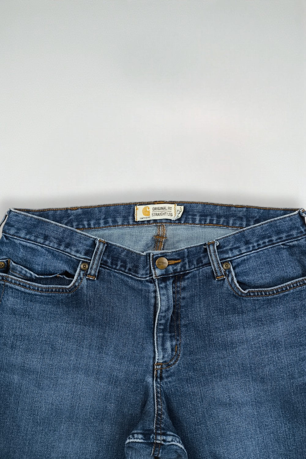 Jeans Carhartt Original Fit di seconda mano, modello dritto, blu | Modern Workwear Denim