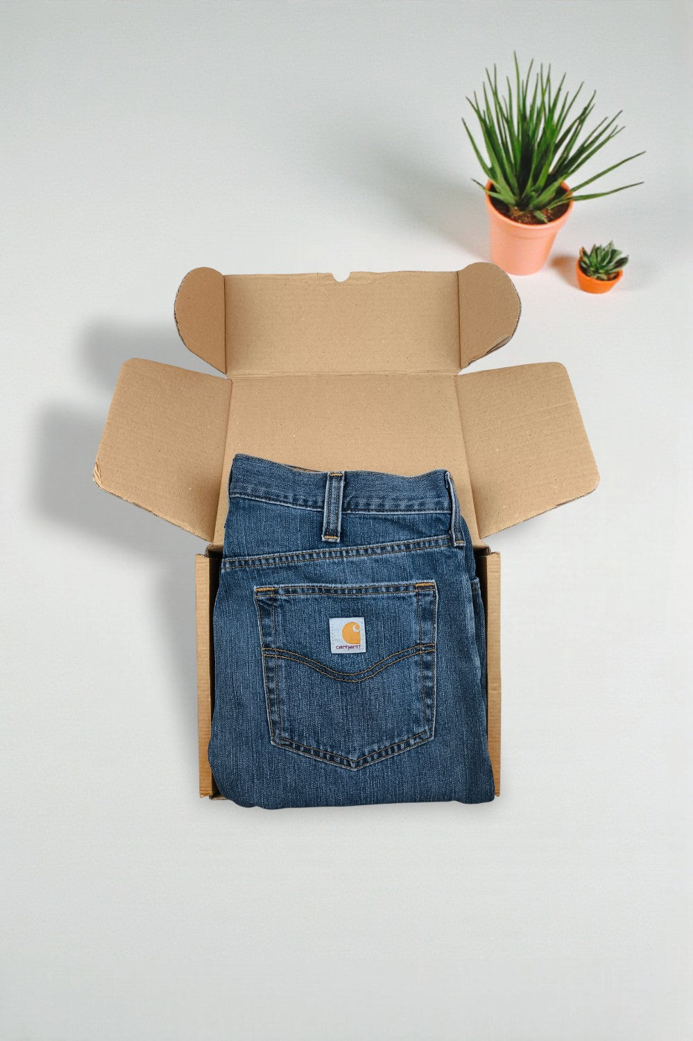 Vintage Carhartt Relaxed Fit Denim Jeans Blue | 2000s Workwear
