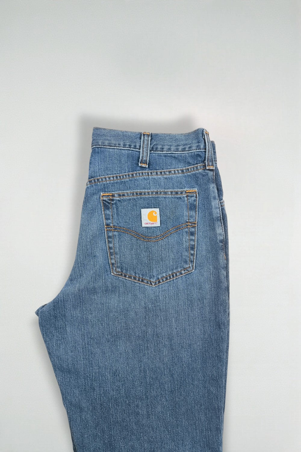 Vintage Carhartt Relaxed Fit Denim Jeans Blue | 2000s Workwear