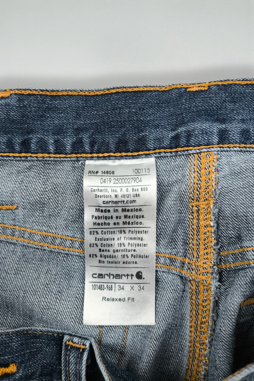 Vintage Carhartt Relaxed Fit Denim Jeans Blue | 2000s Workwear