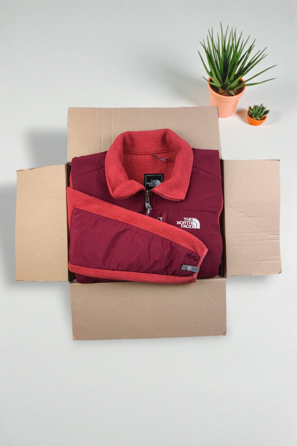 Giacca vintage in pile Polartec Denali The North Face, rosso bordeaux | Abbigliamento outdoor anni 2000