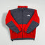 Giacca in pile vintage The North Face rossa/grigio scuro | Giacca da esterno con cerniera completa per ragazzi