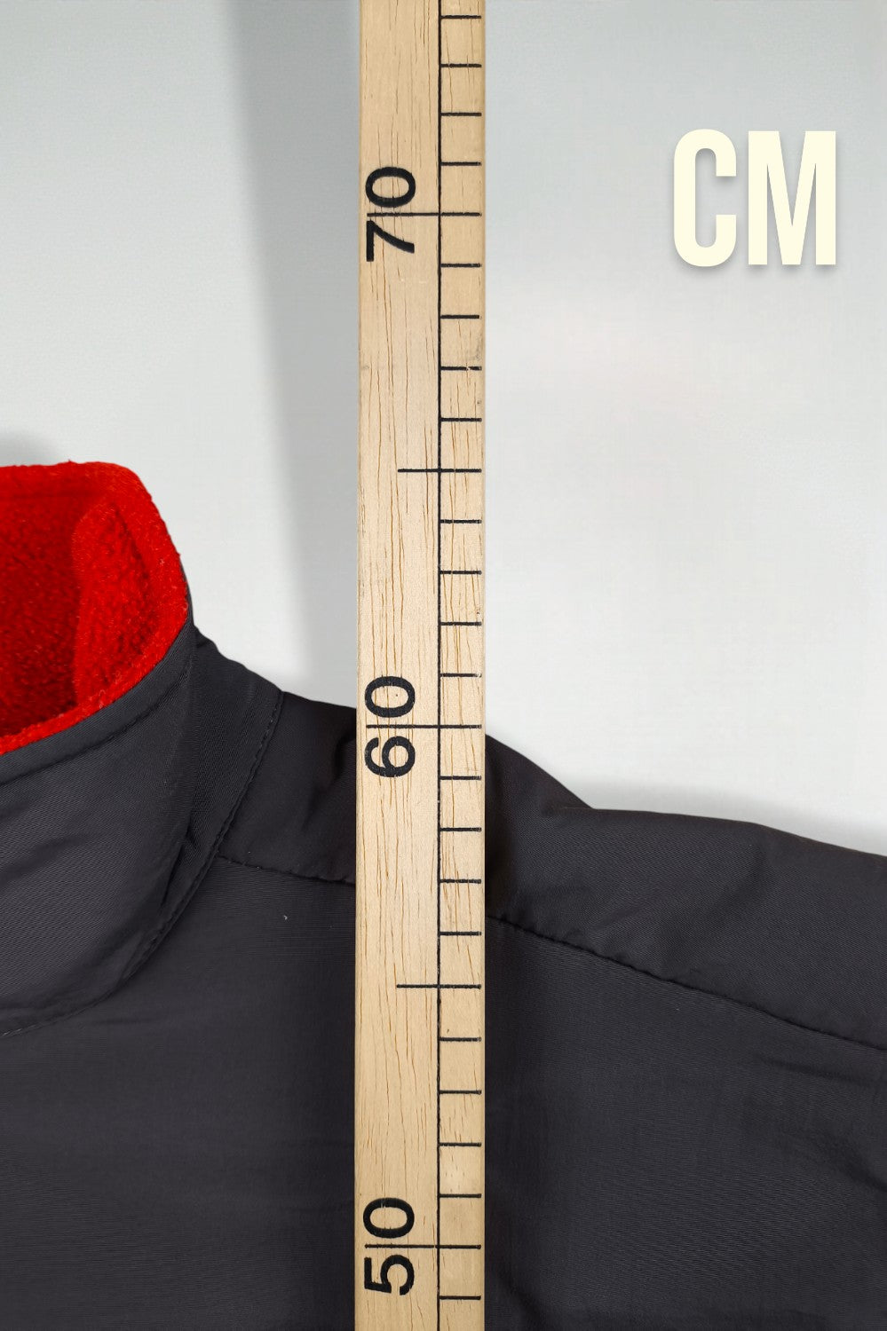 Giacca in pile vintage The North Face rossa/grigio scuro | Giacca da esterno con cerniera completa per ragazzi