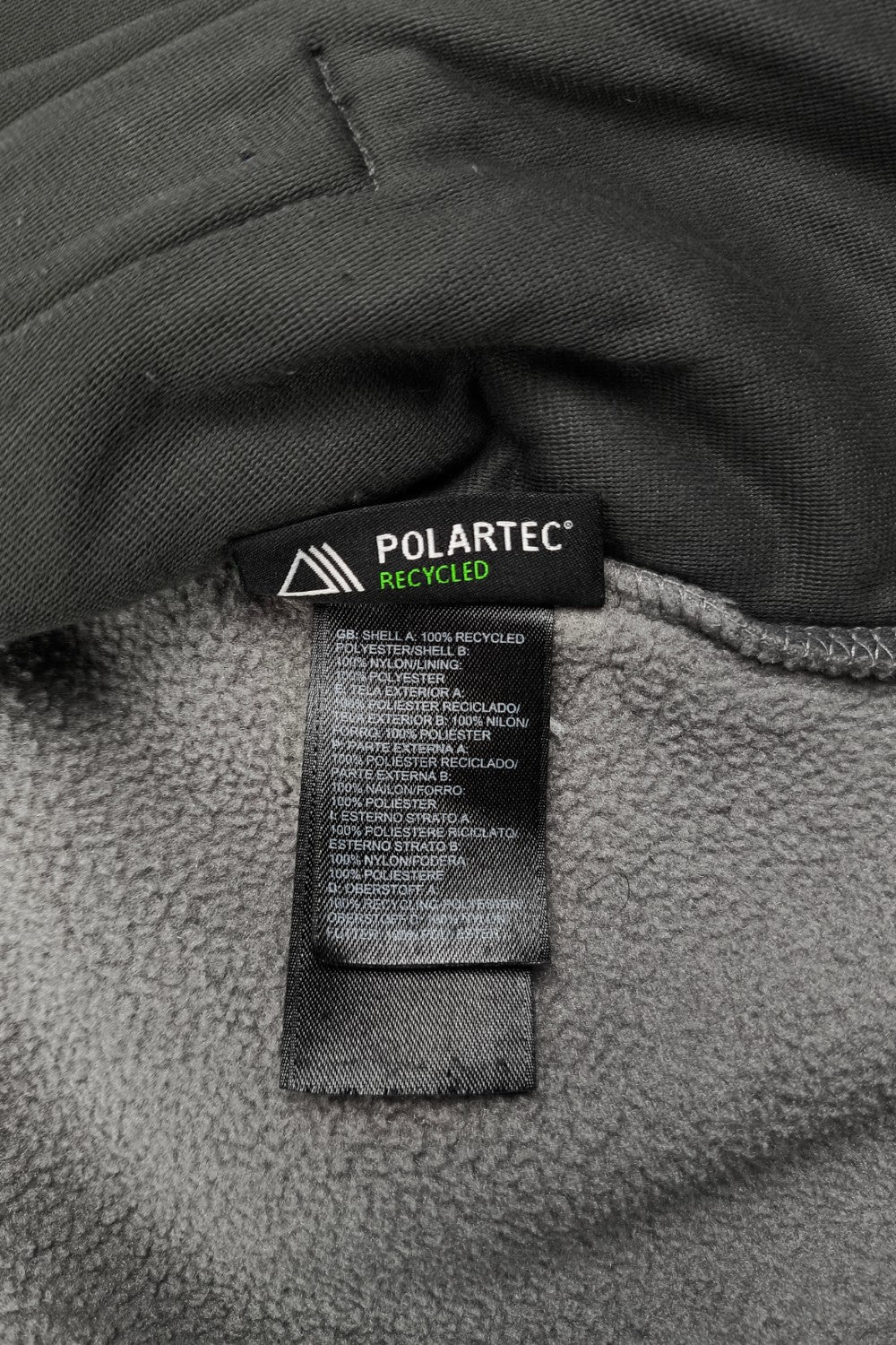 Giacca in pile Polartec The North Face vintage grigio/nero | Strato esterno XXL da uomo
