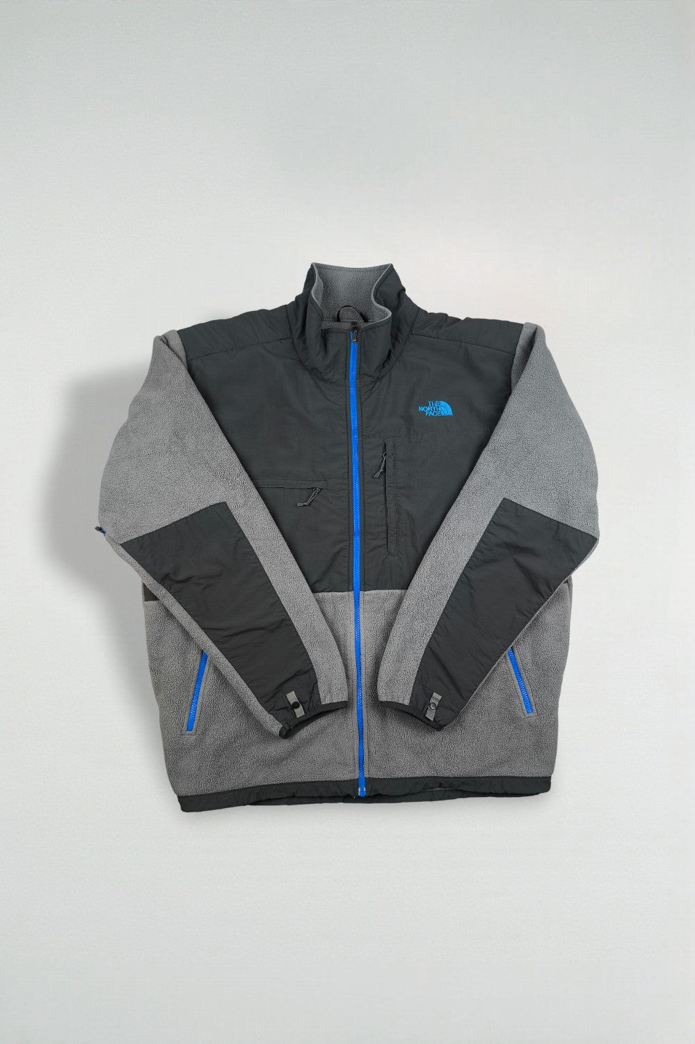 Giacca in pile Polartec The North Face vintage grigio/nero | Strato esterno XXL da uomo