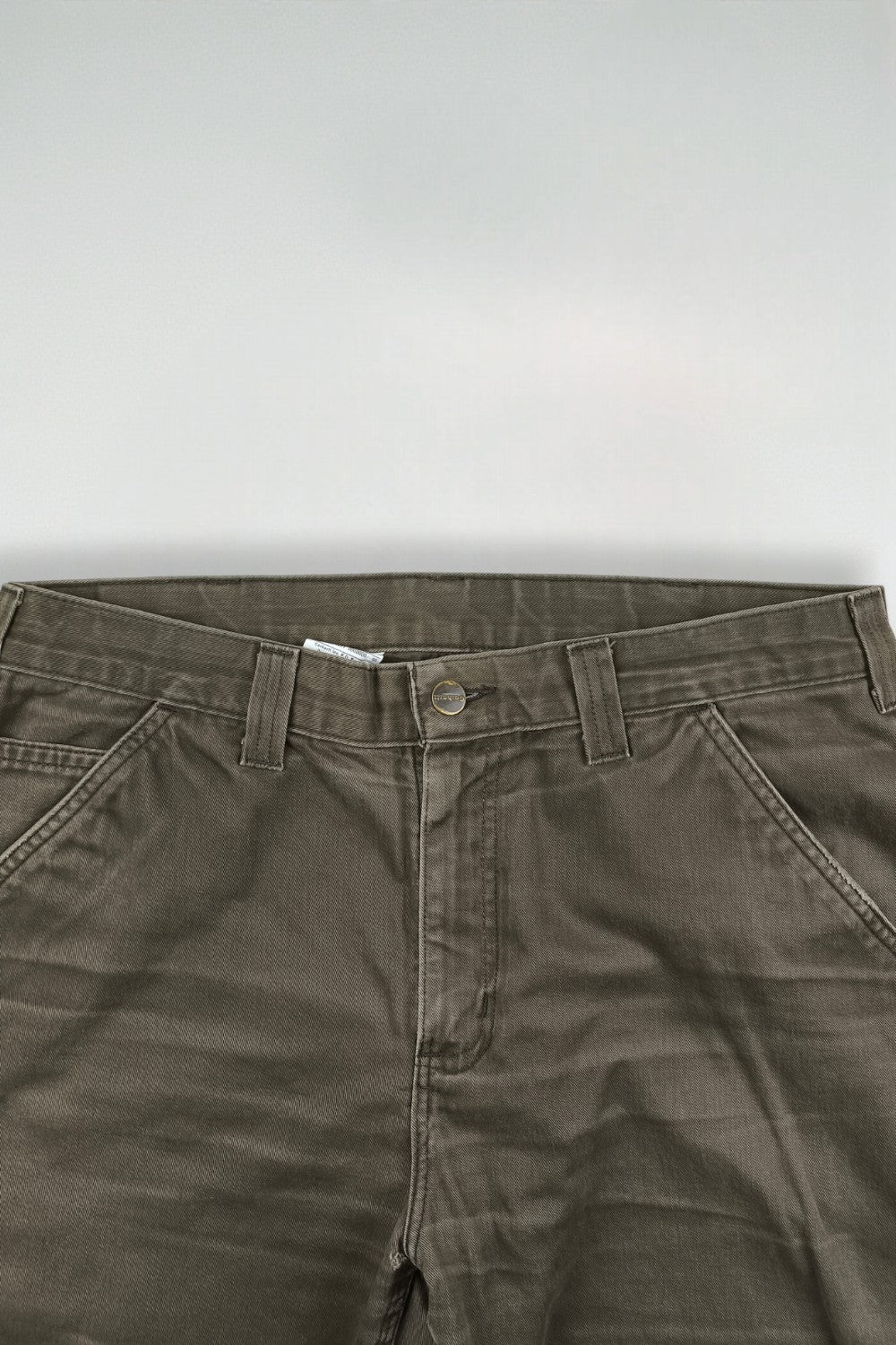 Vintage Carhartt B324 DFE Work Pants Olive Green | 2000s Utility Carpenter Trousers