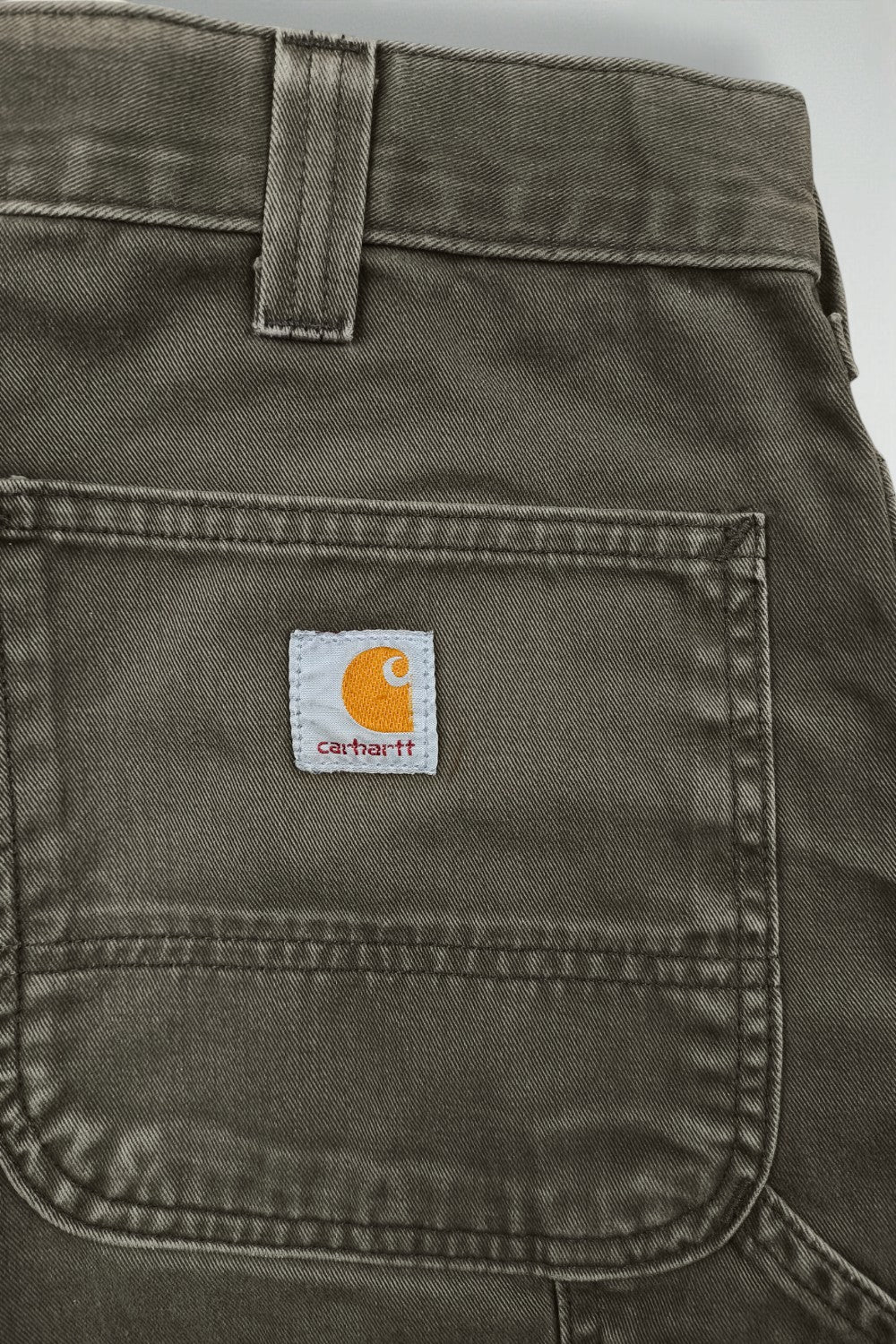 Vintage Carhartt B324 DFE Work Pants Olive Green | 2000s Utility Carpenter Trousers