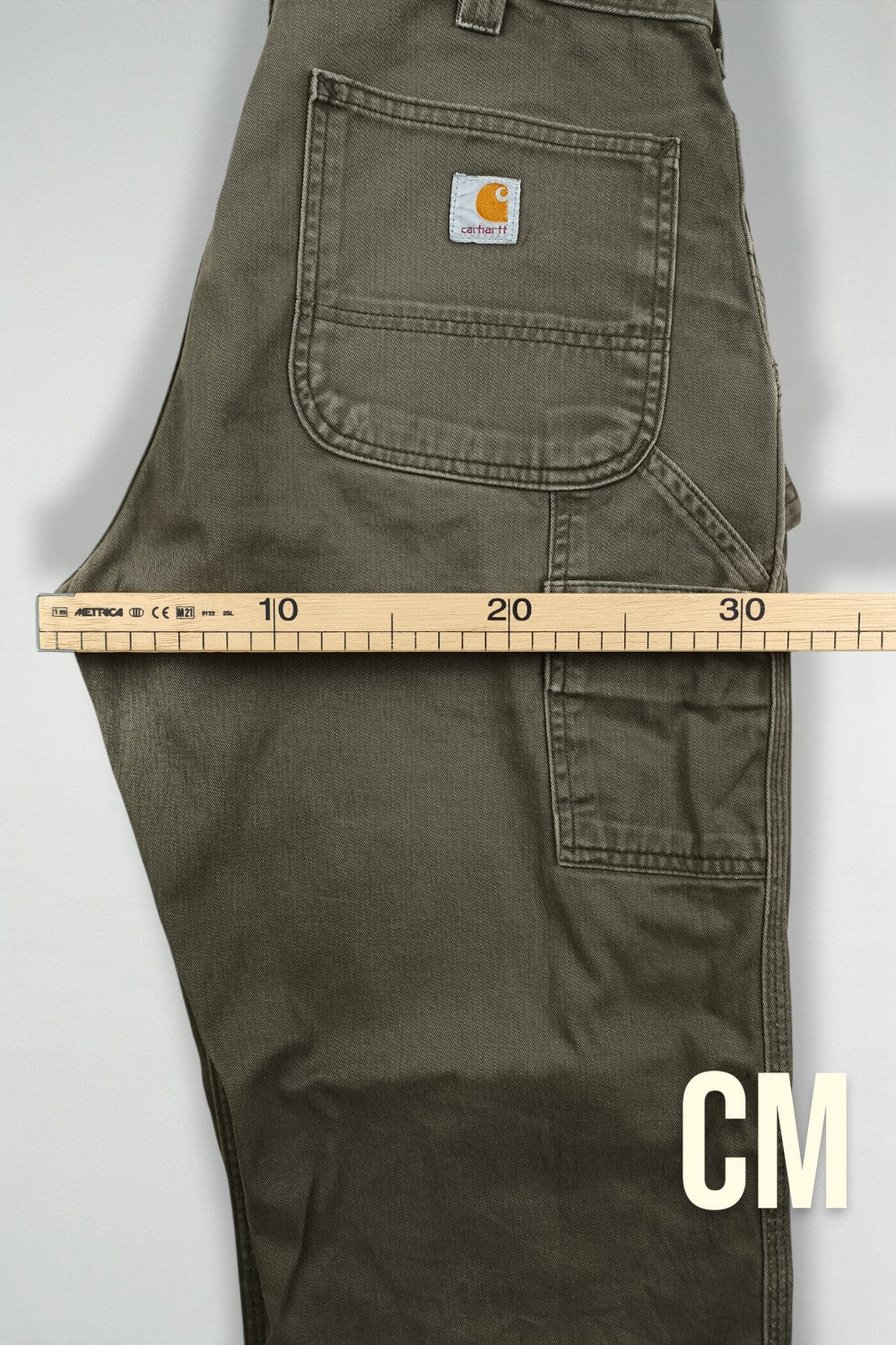 Vintage Carhartt B324 DFE Work Pants Olive Green | 2000s Utility Carpenter Trousers