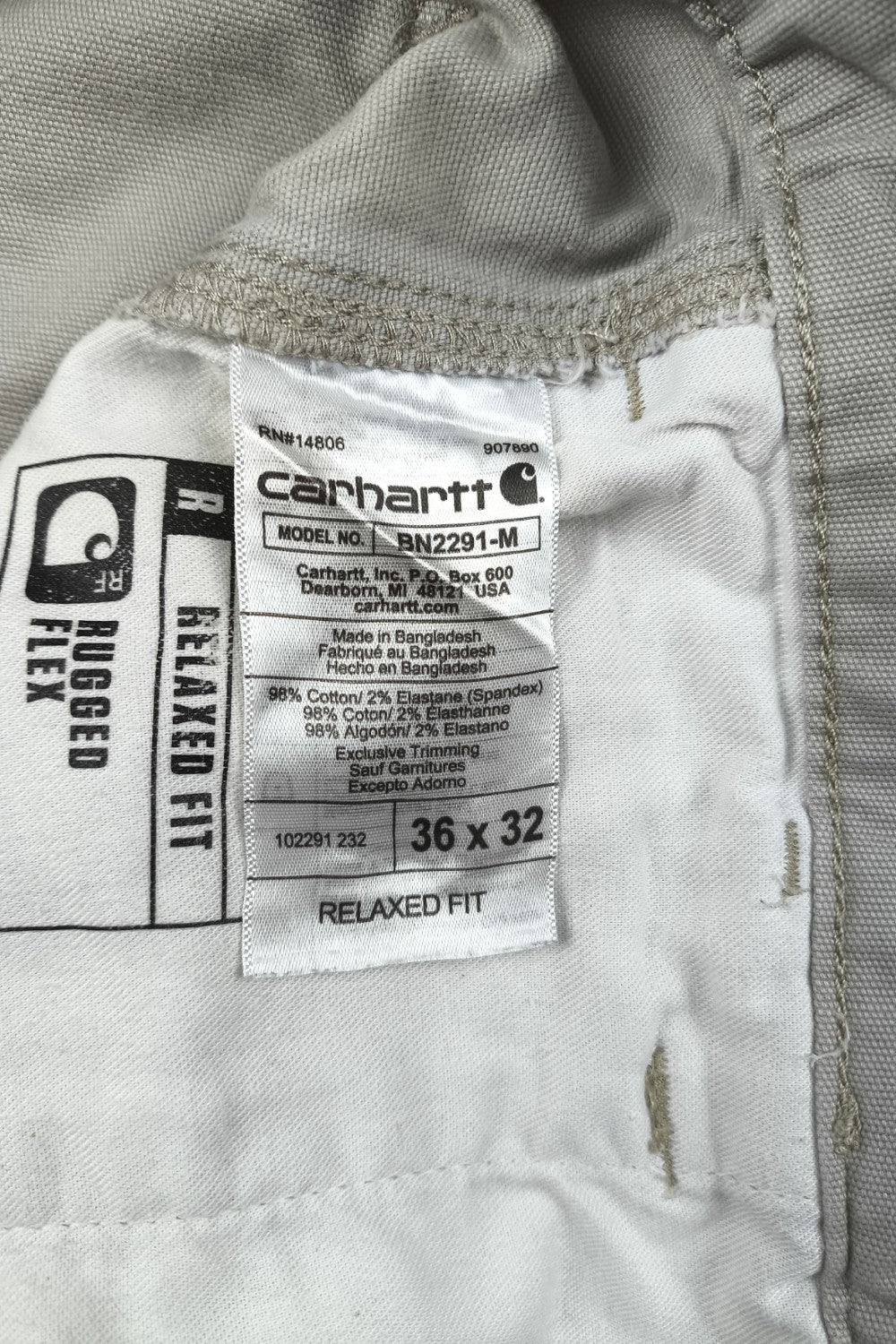 Pantaloni da lavoro Carhartt Relaxed Fit Vintage Grigio Chiaro | Pantaloni da lavoro multiuso