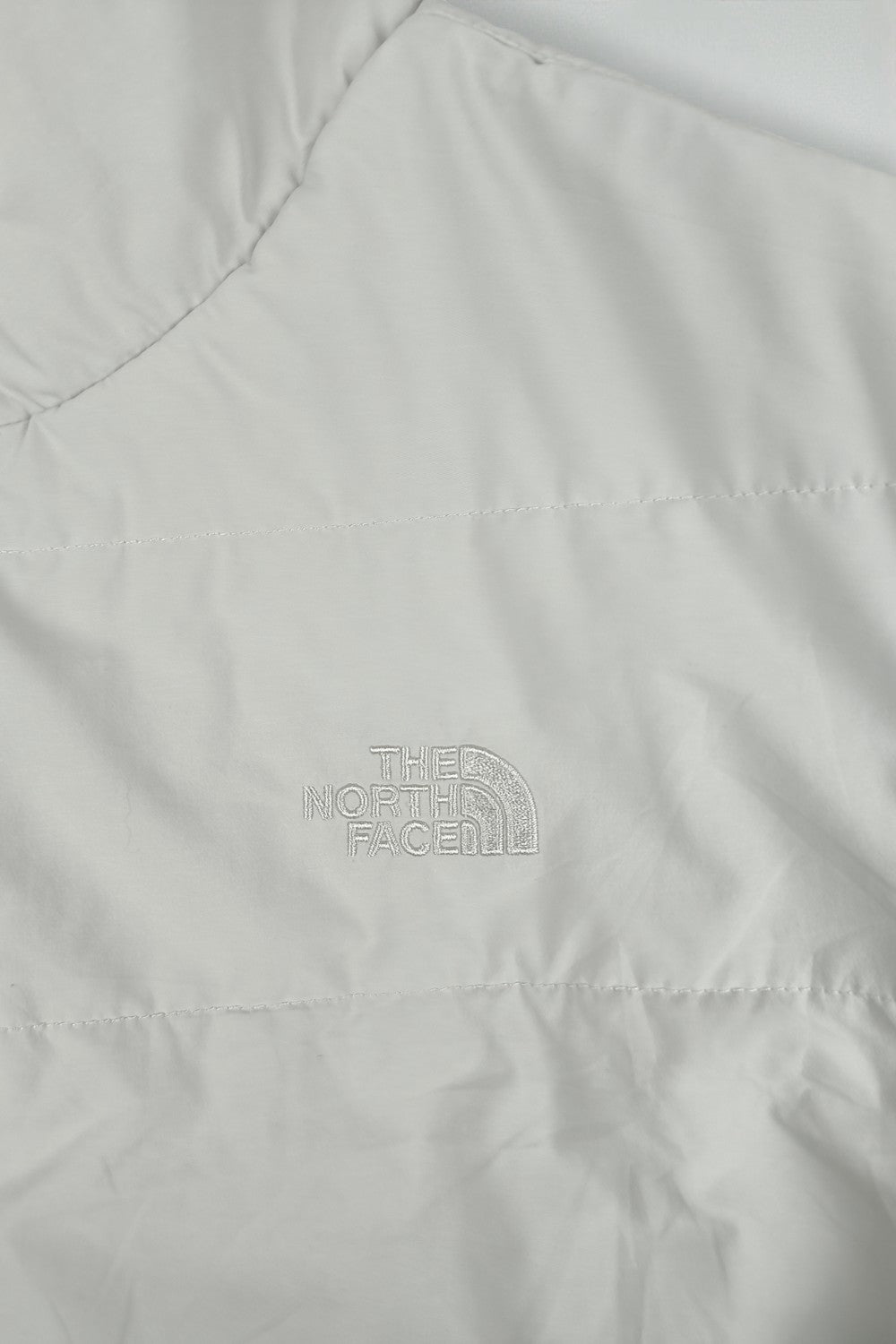 Giacca imbottita reversibile in sherpa The North Face vintage, grigio chiaro | Capispalla per esterni anni 2000