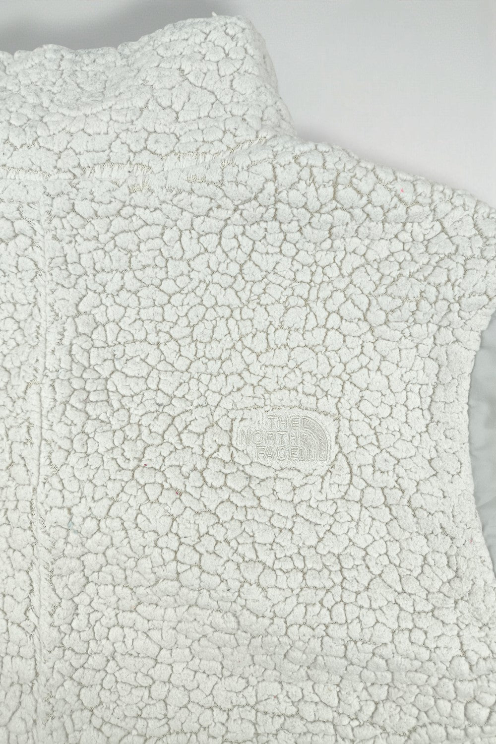 Giacca imbottita reversibile in sherpa The North Face vintage, grigio chiaro | Capispalla per esterni anni 2000