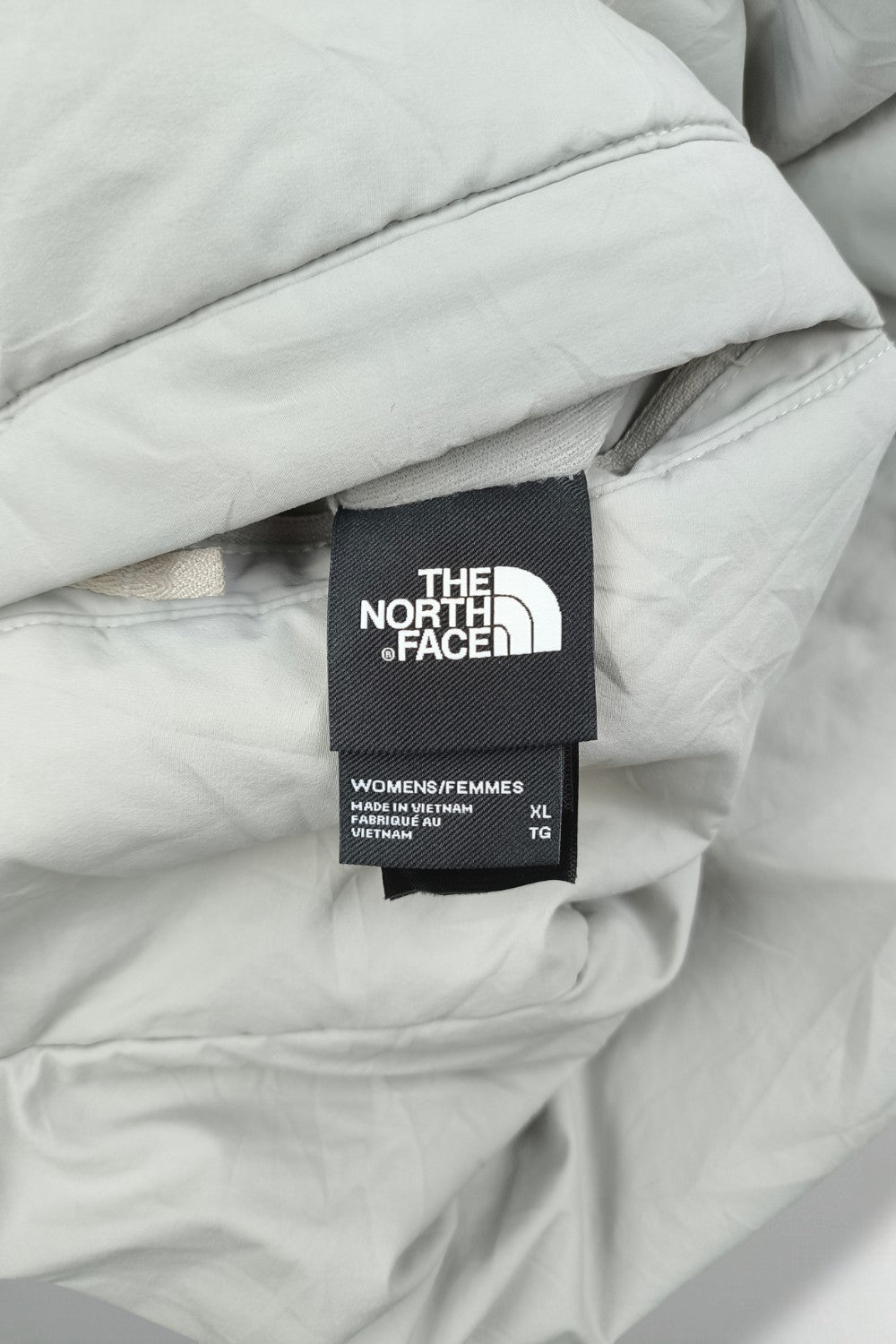 Giacca imbottita reversibile in sherpa The North Face vintage, grigio chiaro | Capispalla per esterni anni 2000