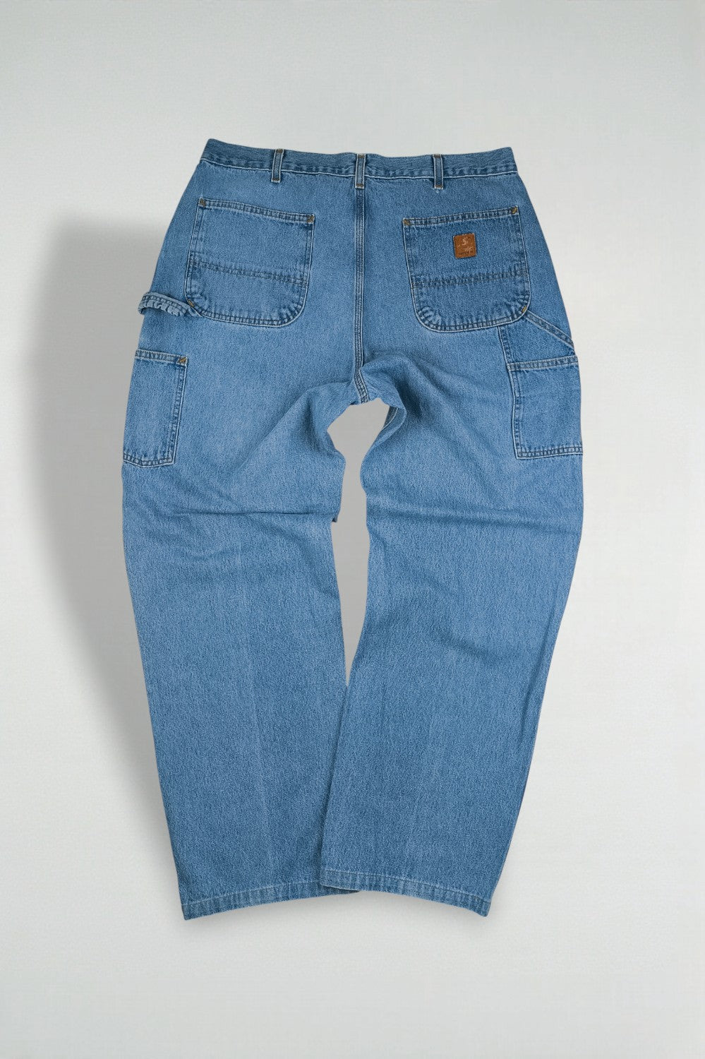 Vintage Carhartt B13 STW Denim Carpenter Pants Blue | 2000s Workwear