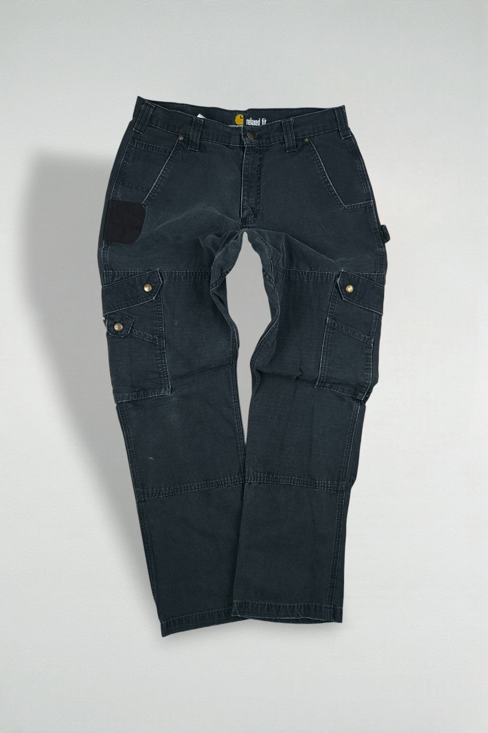 Pantaloni da lavoro Cargo Carhartt vintage neri/verde scuro | Abbigliamento utility anni 2000