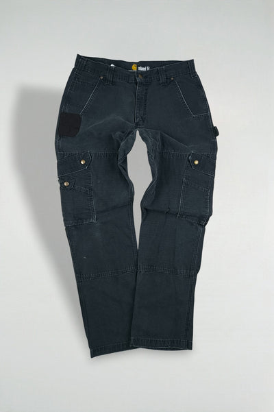 Pantaloni da lavoro Cargo Carhartt vintage neri/verde scuro | Abbigliamento utility anni 2000