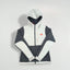 Giacca in pile con cappuccio The North Face vintage grigia e bianca | Abbigliamento da esterno da donna