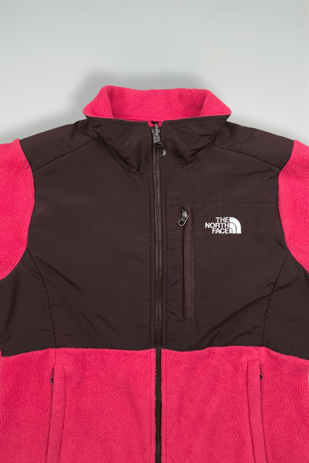 Giacca vintage The North Face Denali rosa e marrone | Pile Polartec Y2K