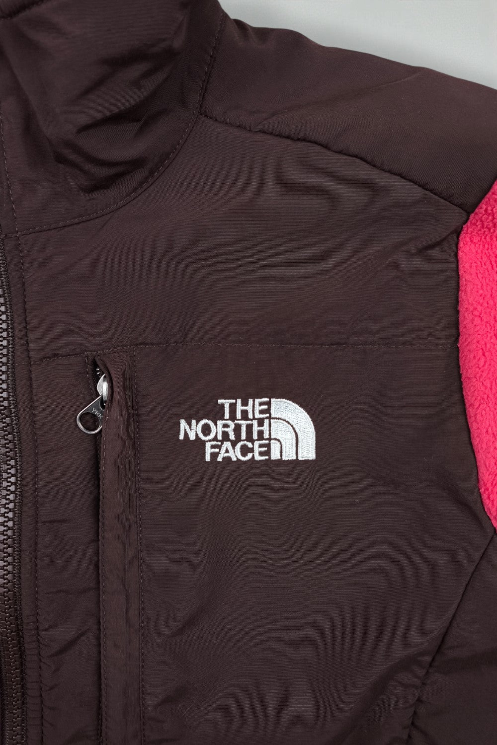 Giacca vintage The North Face Denali rosa e marrone | Pile Polartec Y2K