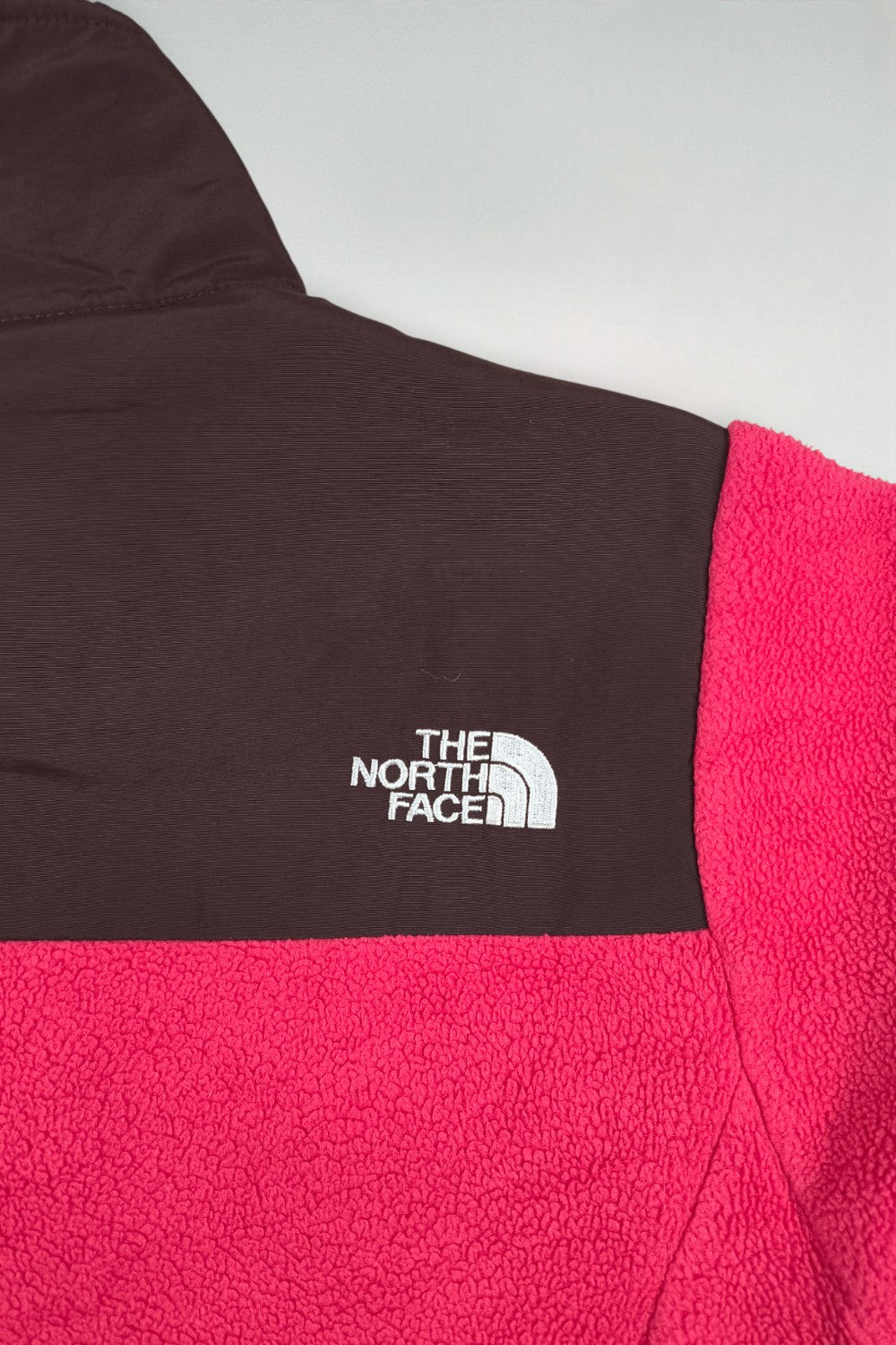 Giacca vintage The North Face Denali rosa e marrone | Pile Polartec Y2K