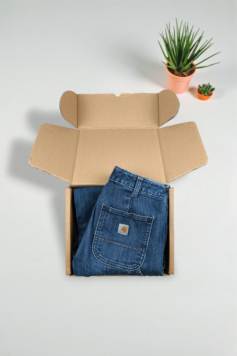 Pantaloni da lavoro in denim Carhartt slim fit vintage a gamba dritta blu | Jeans utility Y2K
