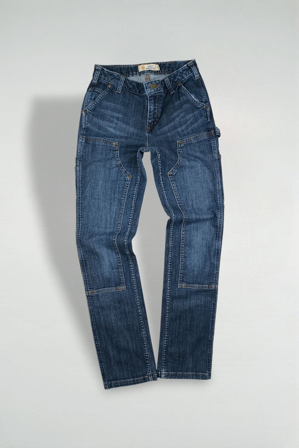 Pantaloni da lavoro in denim Carhartt slim fit vintage a gamba dritta blu | Jeans utility Y2K