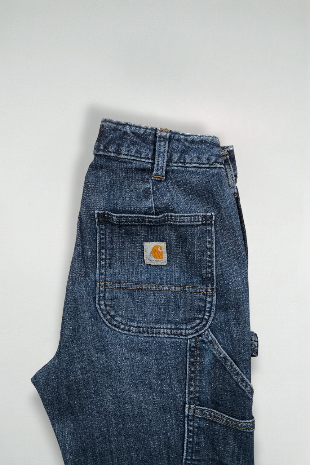 Pantaloni da lavoro in denim Carhartt slim fit vintage a gamba dritta blu | Jeans utility Y2K