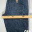 Pantaloni da lavoro in denim Carhartt slim fit vintage a gamba dritta blu | Jeans utility Y2K