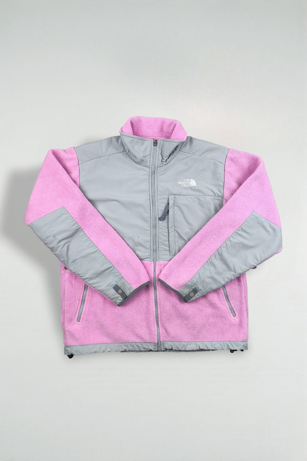 Giacca in pile vintage The North Face Denali rosa/grigio | Abbigliamento outdoor dei primi anni 2000
