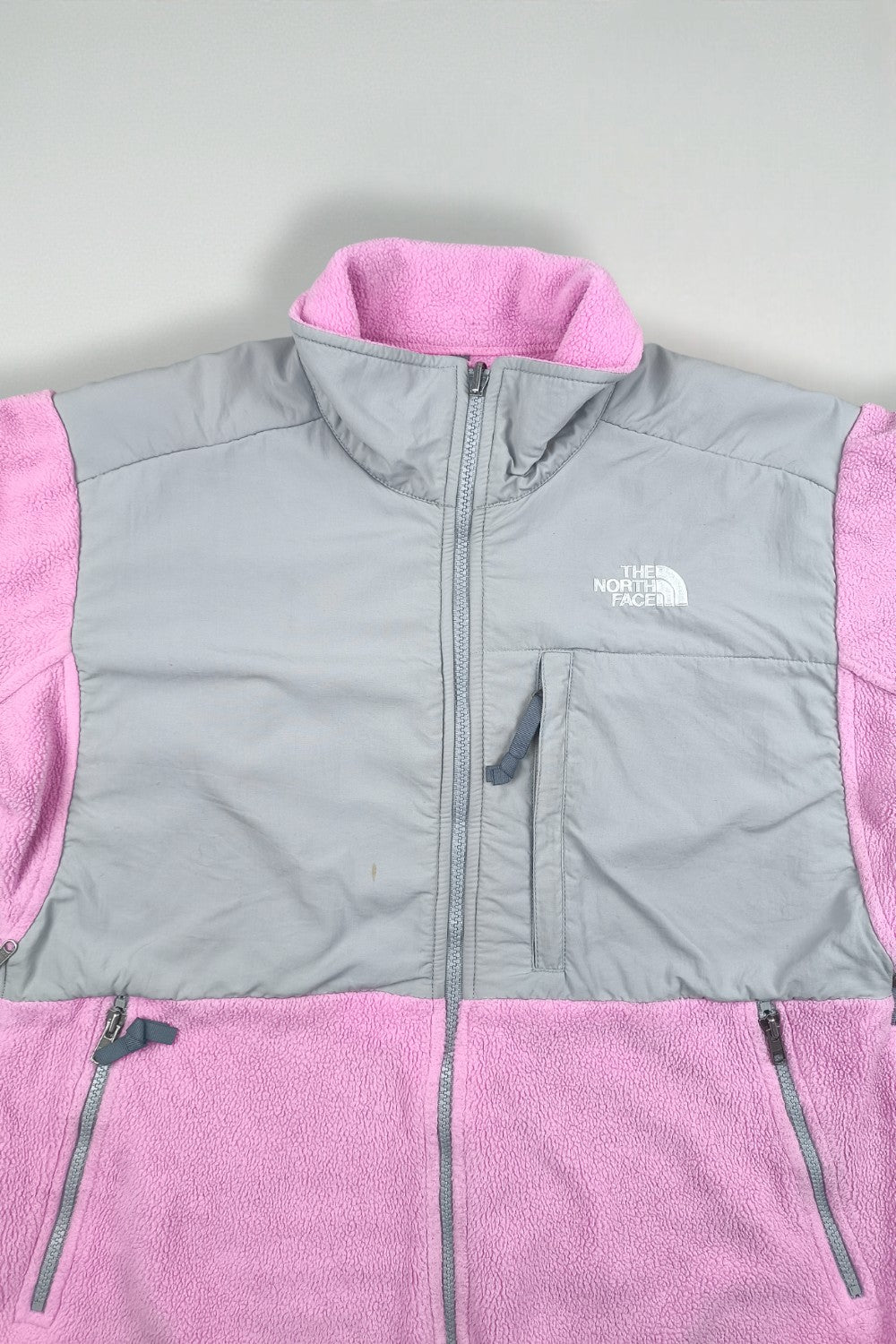 Giacca in pile vintage The North Face Denali rosa/grigio | Abbigliamento outdoor dei primi anni 2000