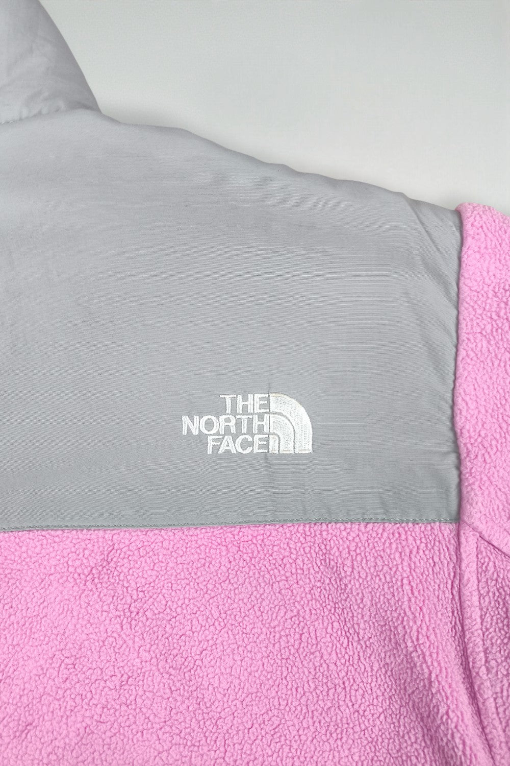 Giacca in pile vintage The North Face Denali rosa/grigio | Abbigliamento outdoor dei primi anni 2000