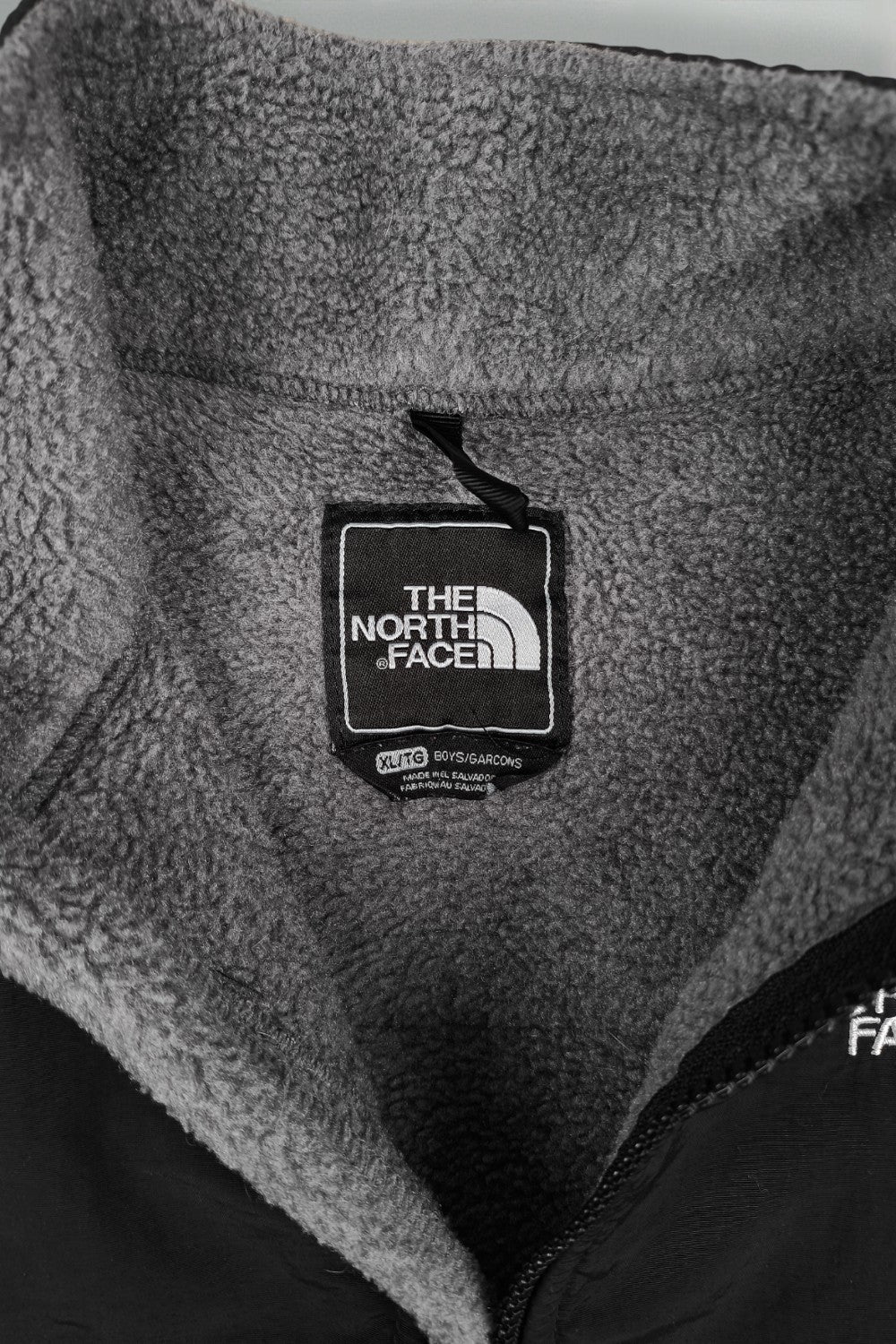 Giacca in pile vintage The North Face Denali, grigia/nera | Giacca da esterno anni 2000
