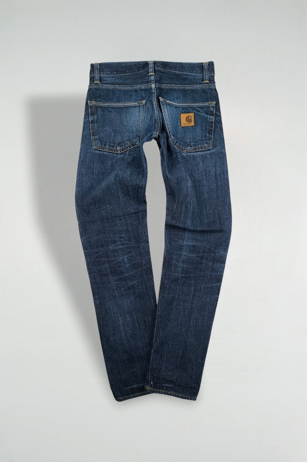 Jeans Carhartt Klondike Pant II vintage in denim blu | Gamba dritta da lavoro