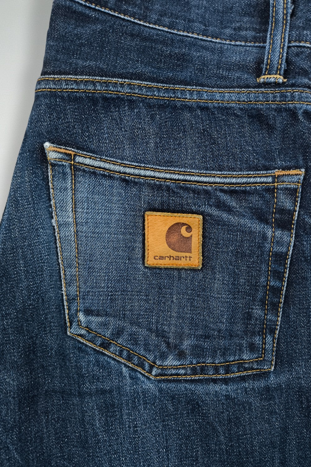 Jeans Carhartt Klondike Pant II vintage in denim blu | Gamba dritta da lavoro