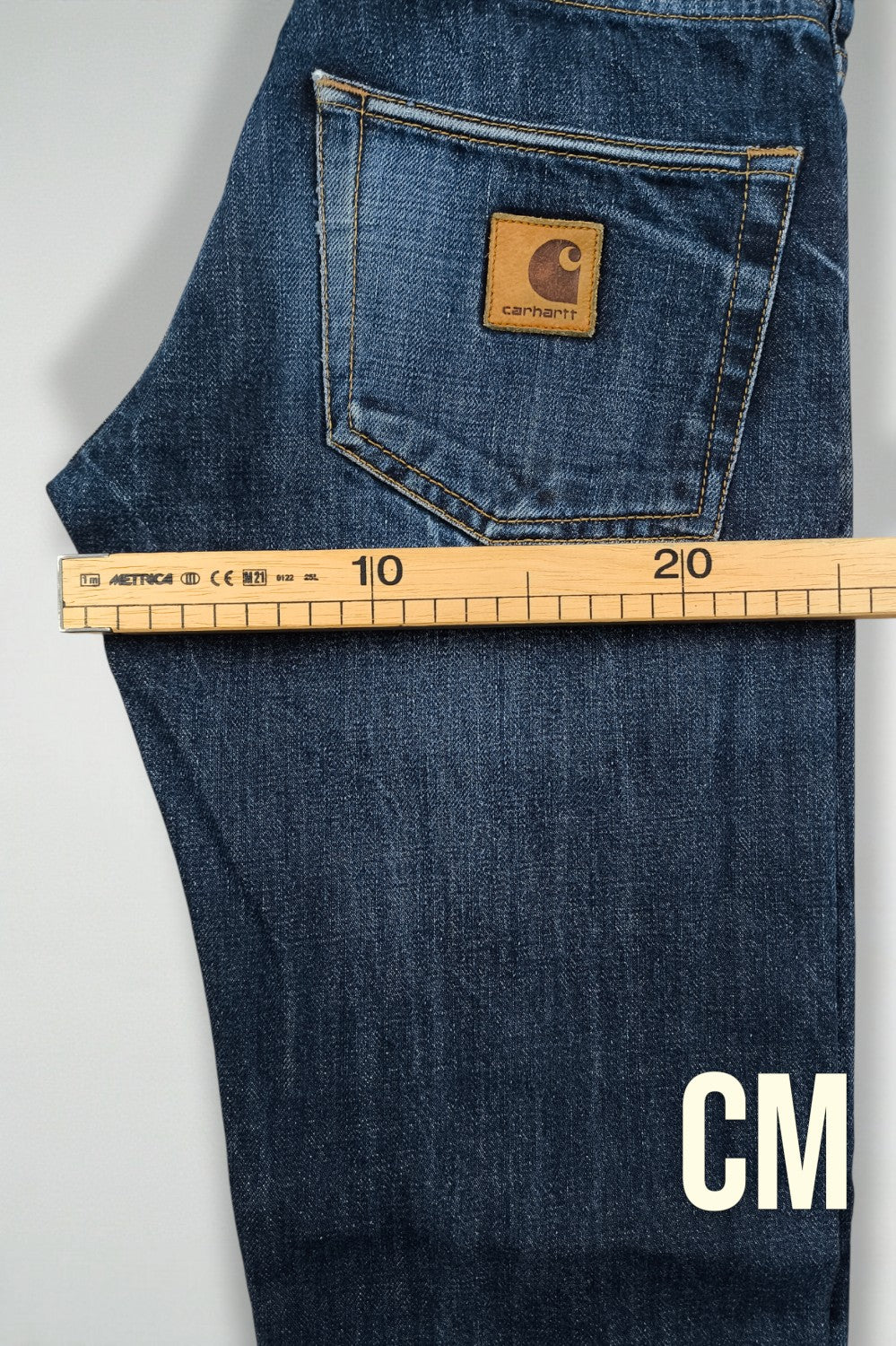 Jeans Carhartt Klondike Pant II vintage in denim blu | Gamba dritta da lavoro