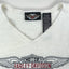 Maglione lavorato a maglia con logo Harley-Davidson vintage bianco | Abbigliamento motociclistico anni 2000