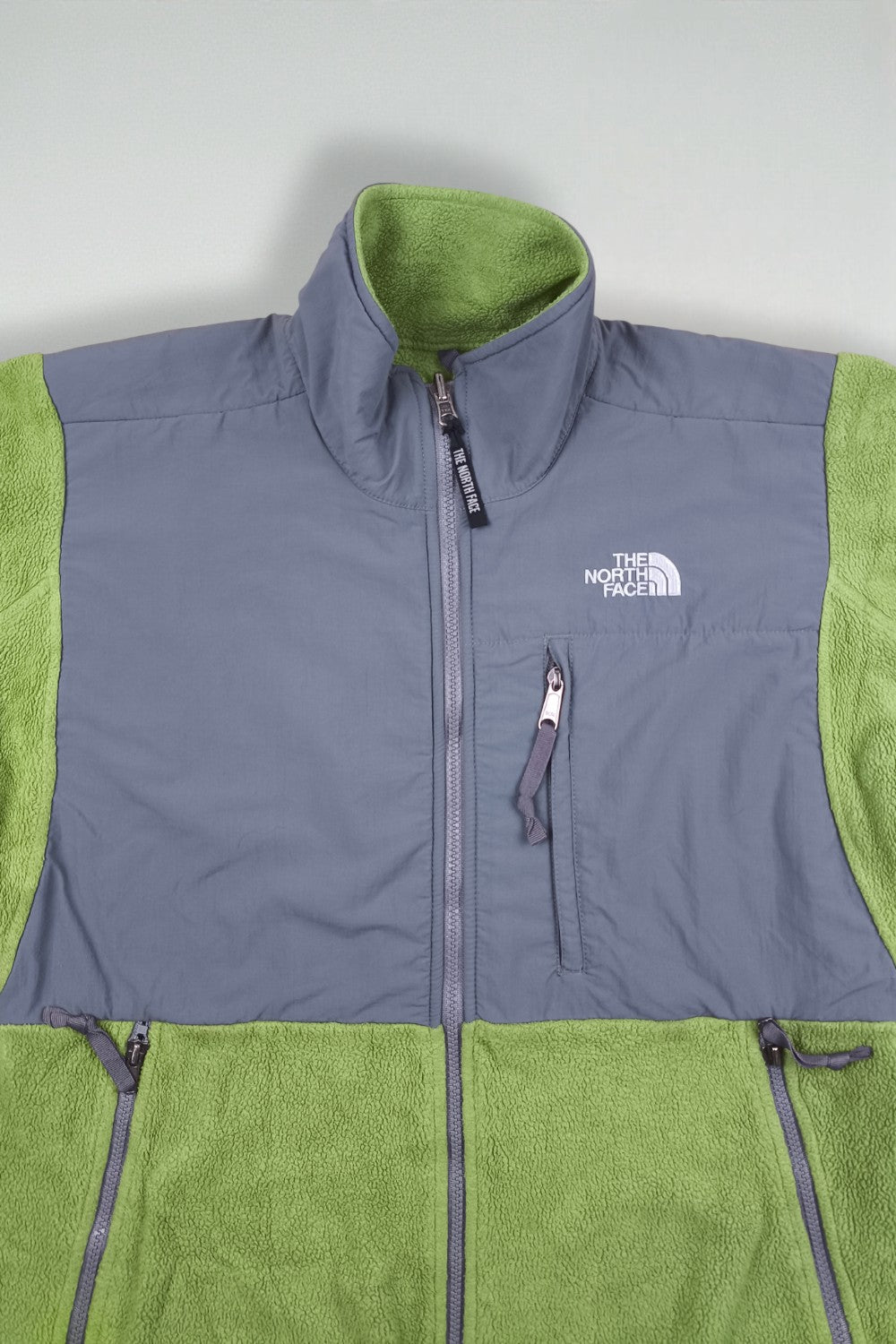 Giacca in pile vintage The North Face Denali verde/grigio | Abbigliamento da esterno da donna