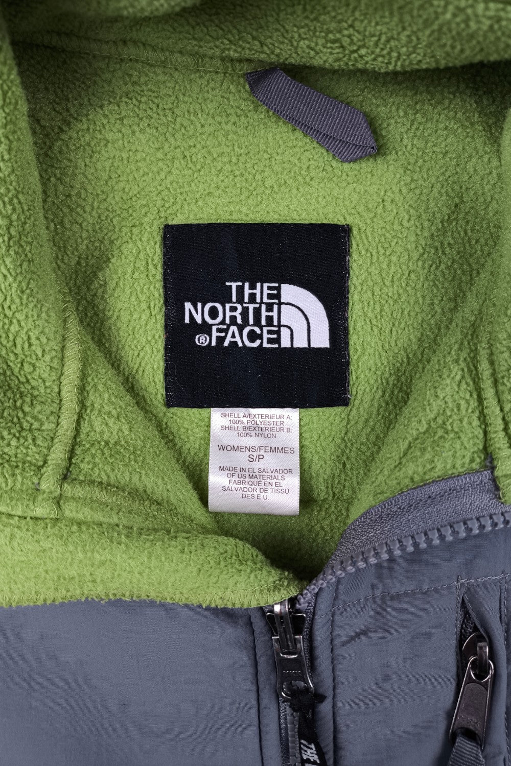 Giacca in pile vintage The North Face Denali verde/grigio | Abbigliamento da esterno da donna