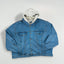 Giacca in denim vintage Harley-Davidson Eagle Flag blu | Giubbotto da lavoro con cappuccio anni '90