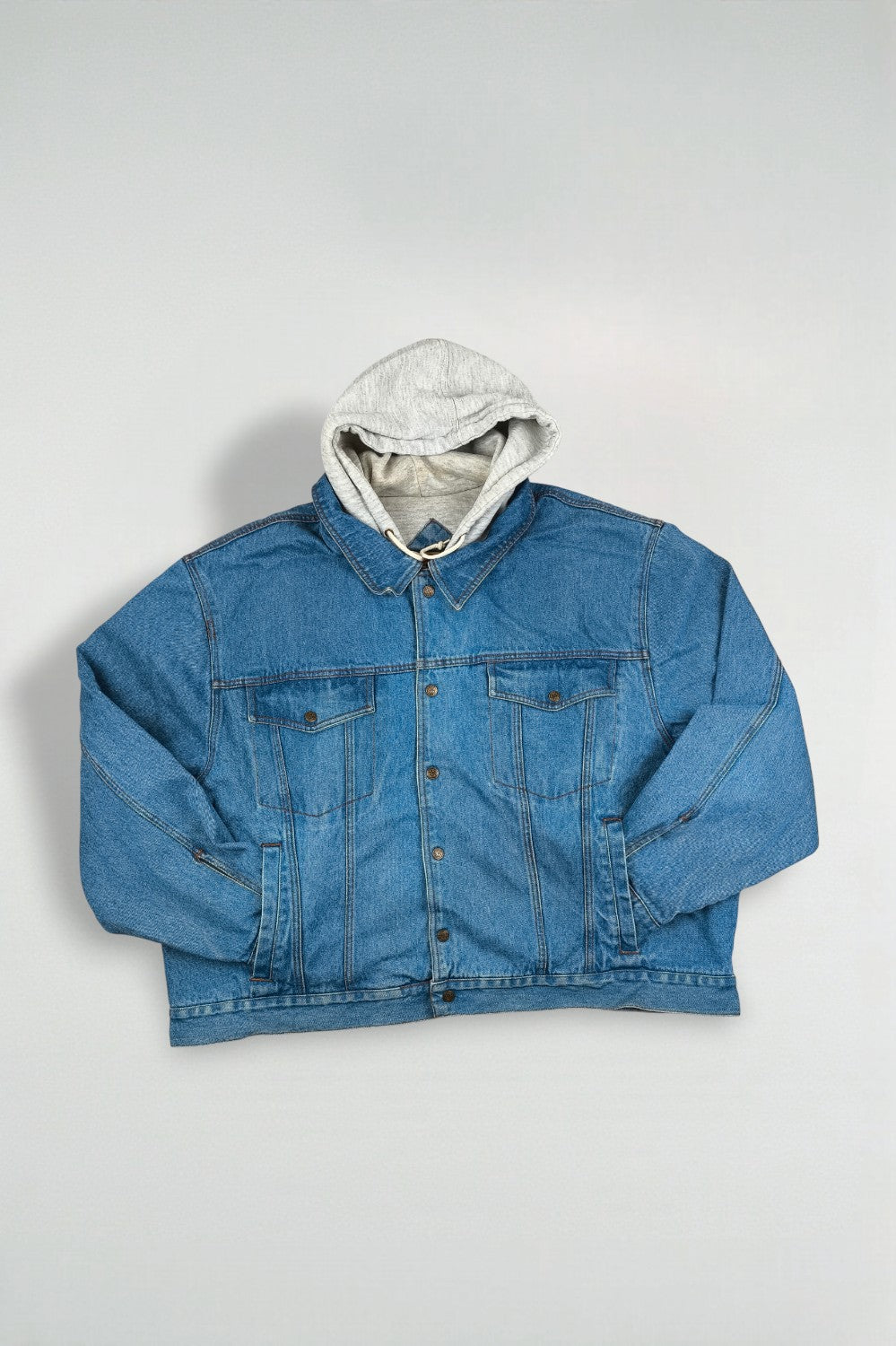 Giacca in denim vintage Harley-Davidson Eagle Flag blu | Giubbotto da lavoro con cappuccio anni '90