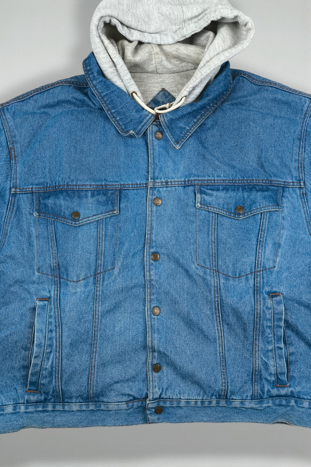 Giacca in denim vintage Harley-Davidson Eagle Flag blu | Giubbotto da lavoro con cappuccio anni '90