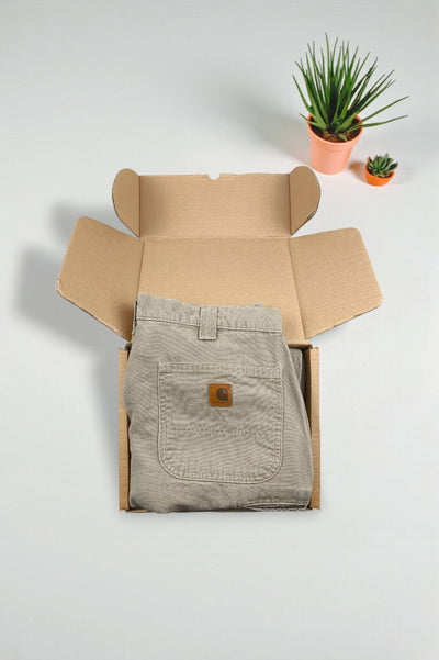 Pantaloni da lavoro Cargo Carhartt vintage beige | Abbigliamento da lavoro utility anni 2000