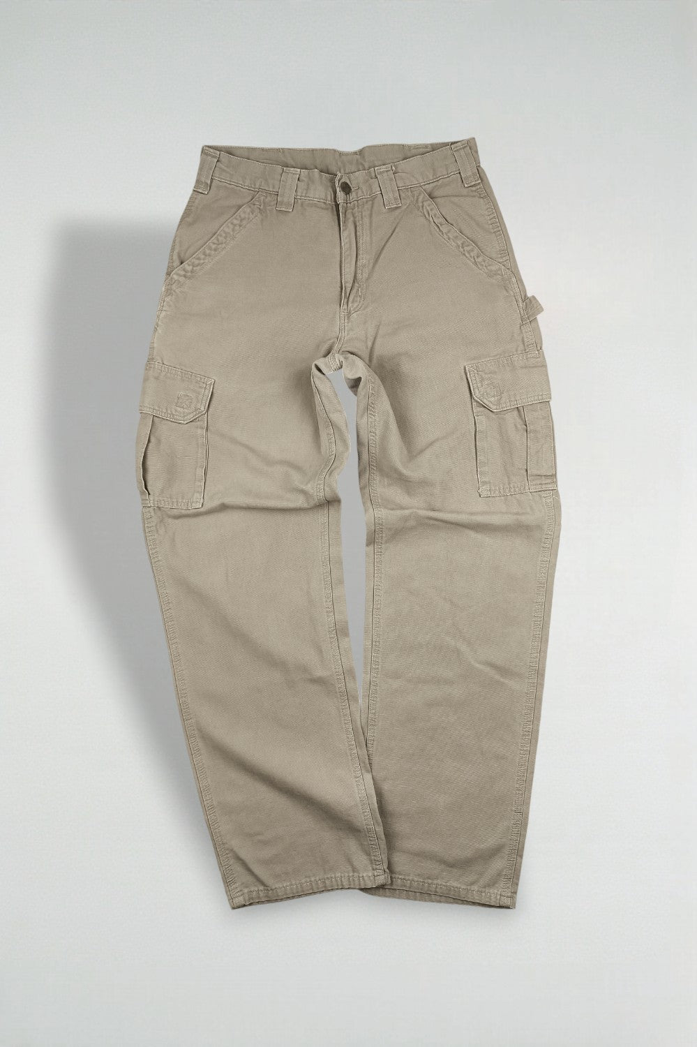 Pantaloni da lavoro Cargo Carhartt vintage beige | Abbigliamento da lavoro utility anni 2000
