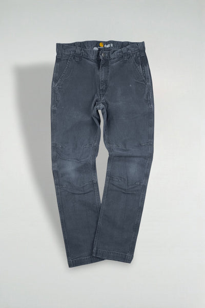 Vintage Carhartt Straight Fit Work Pants Grey | 2010s Utility Bottoms