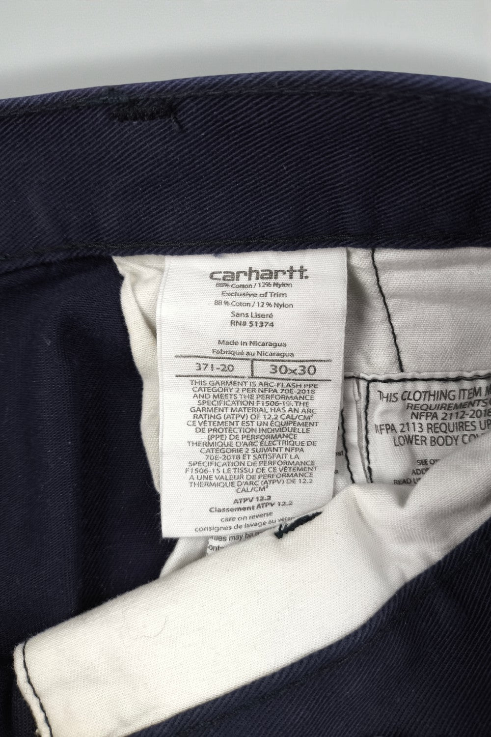 Pantaloni da lavoro Carhartt FR vintage blu navy | Pantaloni da lavoro industriali
